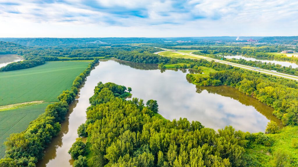 The Oxbow from above