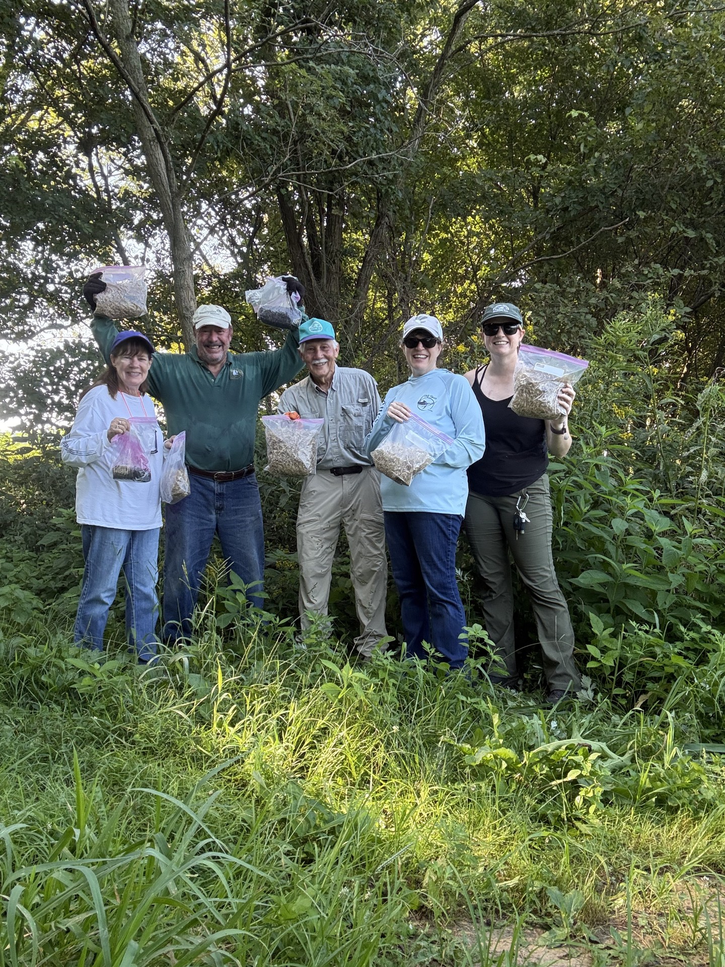 Volunteers at the river sweep